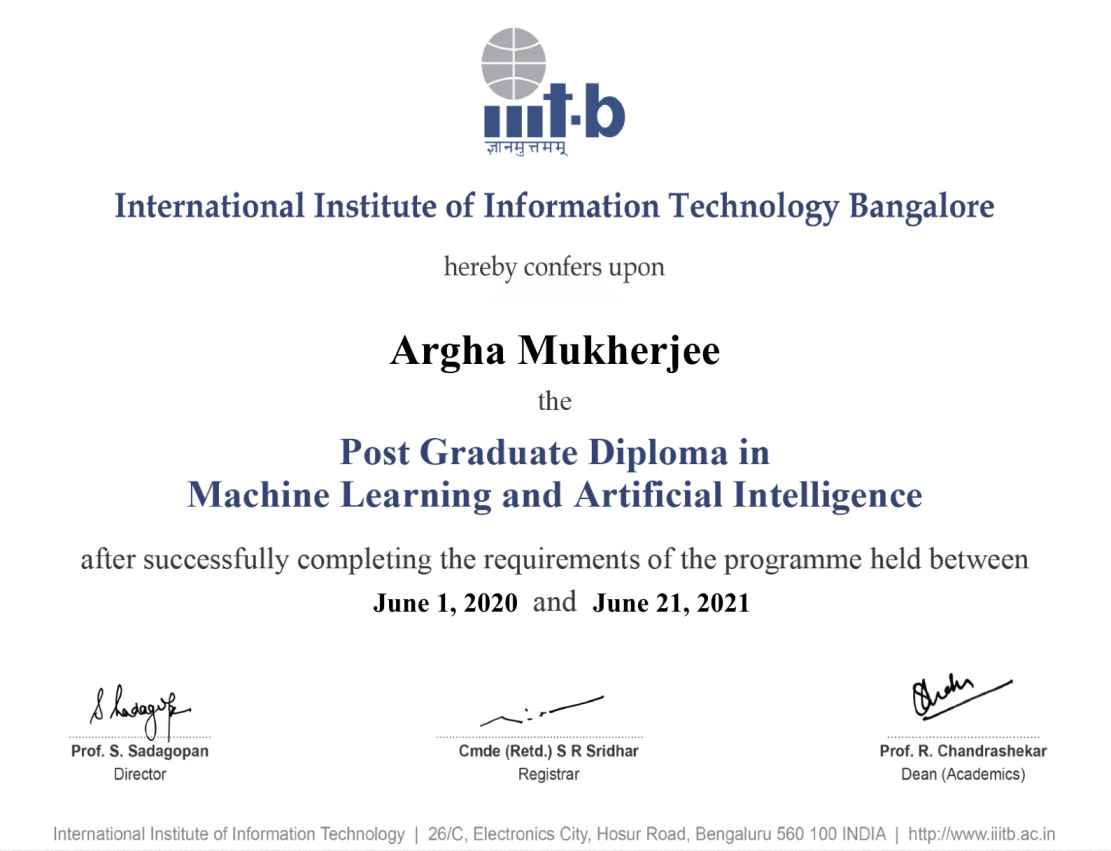 Certificate of Completion