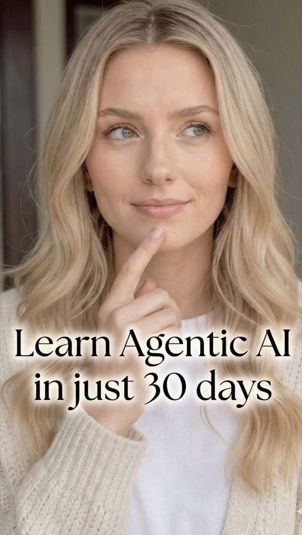 How to Learn Agentic AI in 30 Days — Instagram reel cover